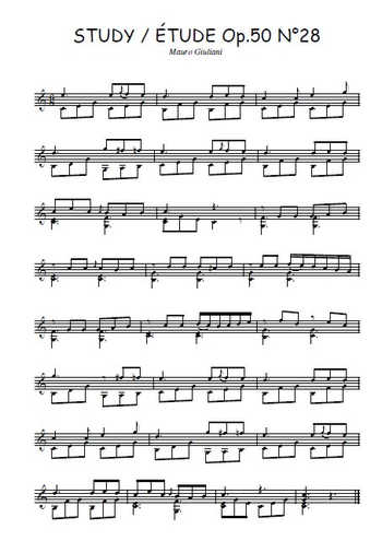 Op.50 Etude N°28 Partitions gratuites